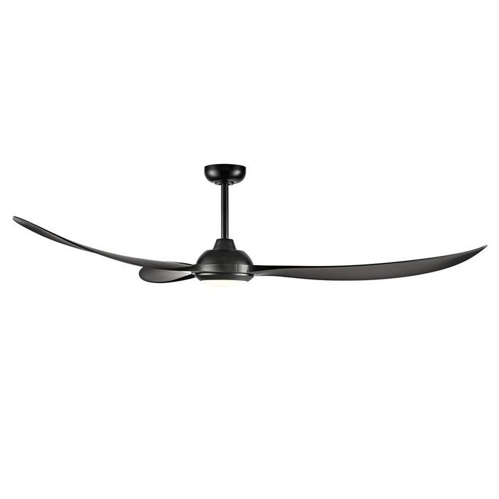 RP Lighting Wynleaf 3Bld 72" LED Ceiling Fan, Blk/Etched
