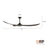 RP Lighting Wynleaf 3Bld 72" LED Ceiling Fan, Blk/Etched