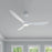 RP Lighting Wynleaf 3Bld 72" LED Ceiling Fan, White/Etched