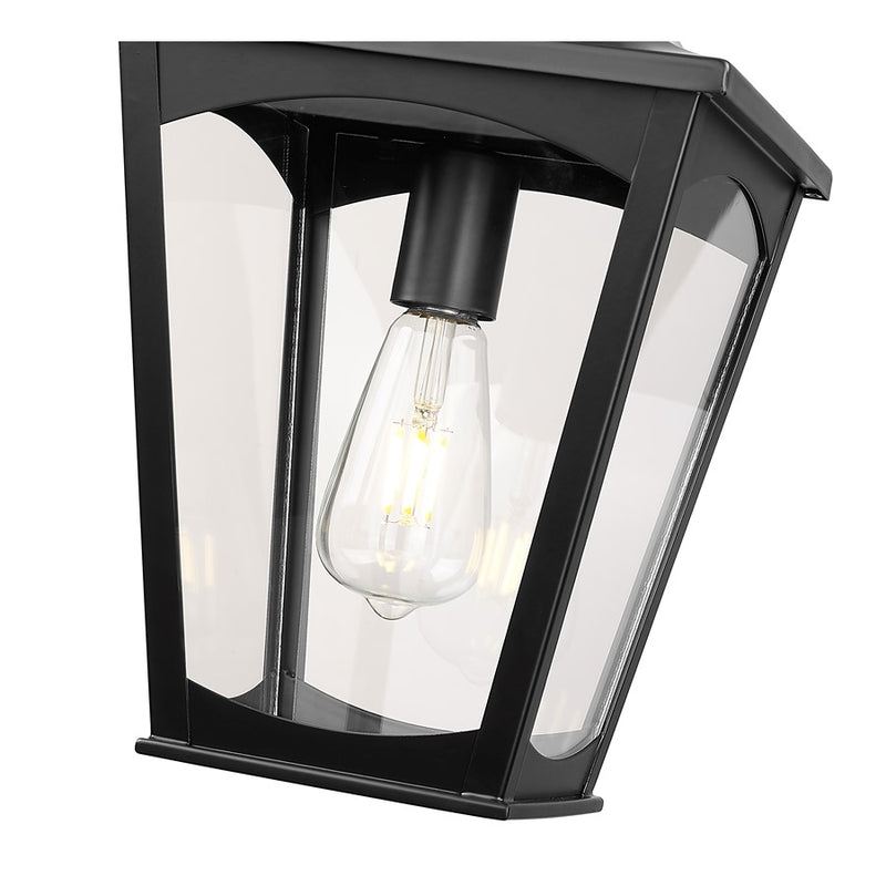 Millennium Lighting Curry 1Lt Outdoor Pendant, Coated Black/Clear