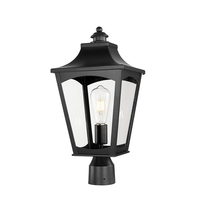 Millennium Lighting Curry 1Lt Outdoor Post Lantern, Black/Clear