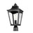 Millennium Lighting Curry 1Lt Outdoor Post Lantern, Black/Clear
