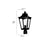 Millennium Lighting Curry 1Lt Outdoor Post Lantern, Black/Clear