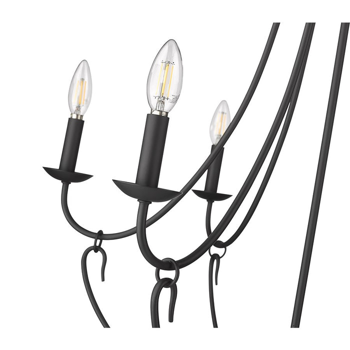 Millennium Lighting Eisley 6Lt Chandelier, Black