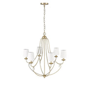 Millennium Lighting Eisley 6Lt Chandelier, Modern Gold - 12106-MG
