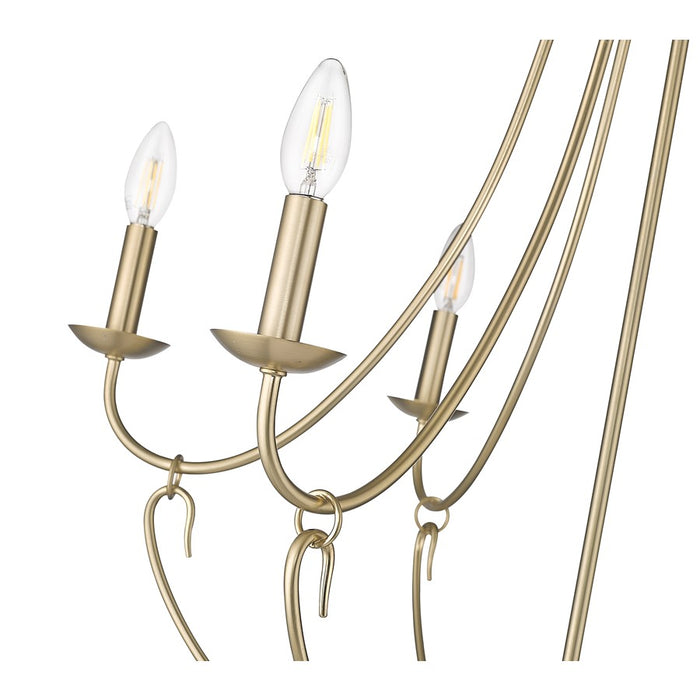 Millennium Lighting Eisley 6Lt Chandelier, Modern Gold