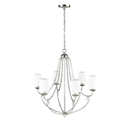 Millennium Lighting Eisley 6Lt Chandelier, Polished Nickel - 12106-PN