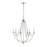 Millennium Lighting Eisley 6Lt Chandelier, Polished Nickel