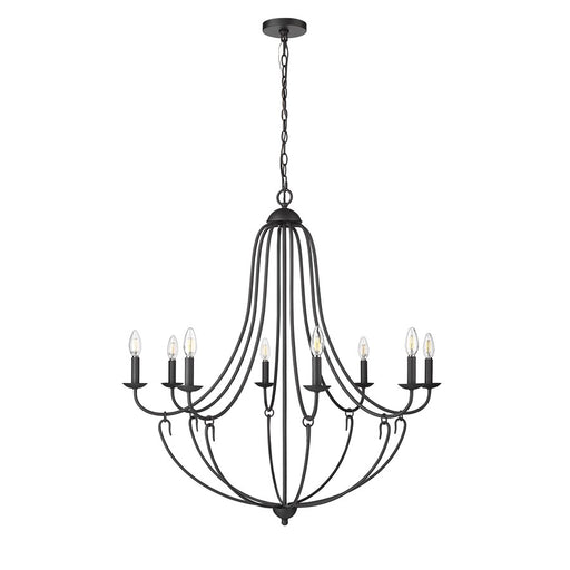 Millennium Lighting Eisley 8Lt Chandelier, Black