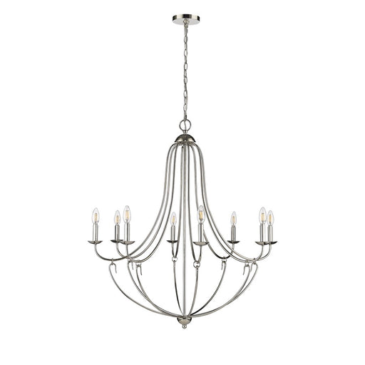 Millennium Lighting Eisley 8Lt Chandelier, Polished Nickel