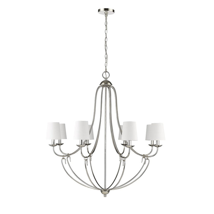Millennium Lighting Eisley 8Lt Chandelier, Polished Nickel