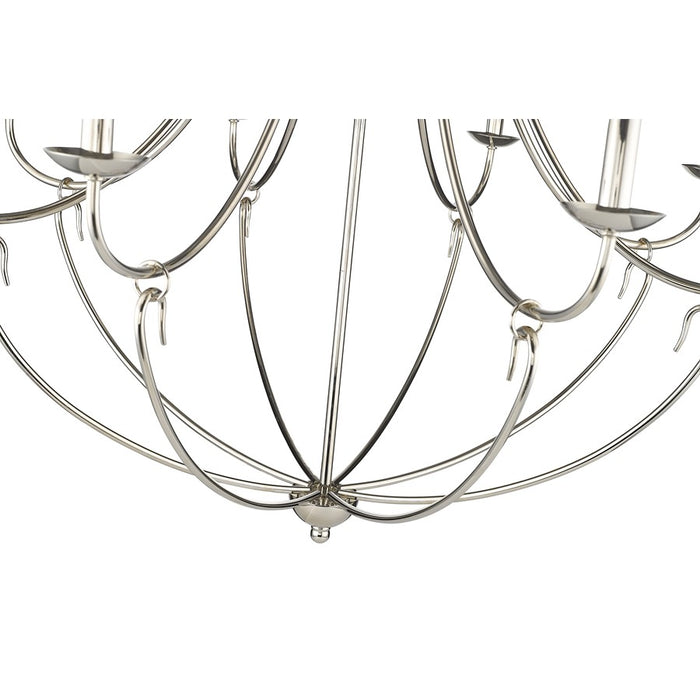 Millennium Lighting Eisley 8Lt Chandelier, Polished Nickel