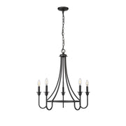 Millennium Lighting Artemis 5Lt 26" Chandelier, Black - 12205-MB
