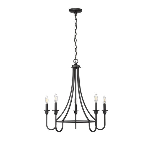 Millennium Lighting Artemis 5Lt 26" Chandelier, Black - 12205-MB