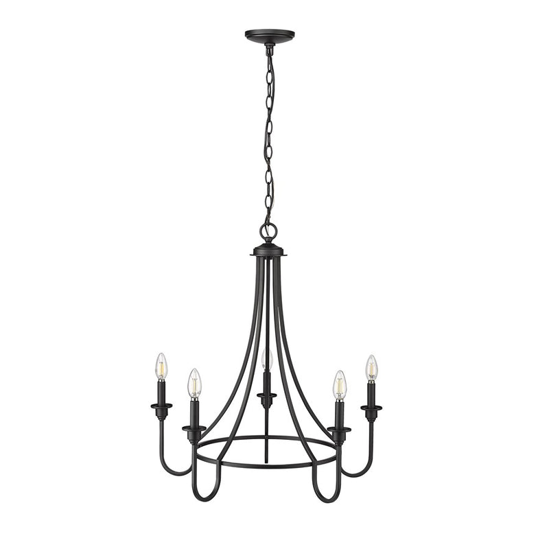 Millennium Lighting Artemis 5Lt 26" Chandelier, Black