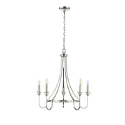 Millennium Lighting Artemis 5 Light 26" Chandelier, Polished Nickel - 12205-PN