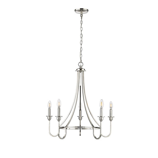 Millennium Lighting Artemis 5 Light 26" Chandelier, Polished Nickel - 12205-PN