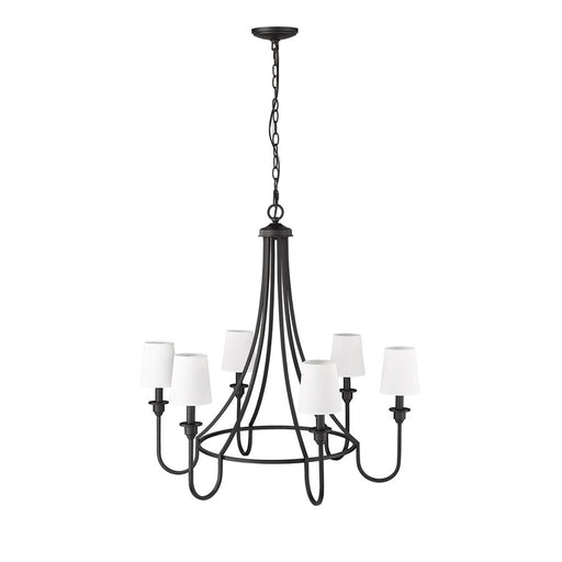Millennium Lighting Artemis 6Lt 32" Chandelier, Black - 12206-MB