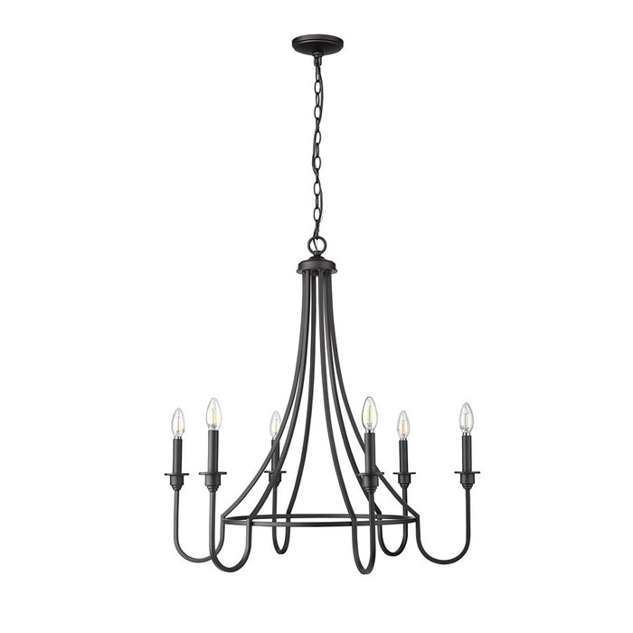 Millennium Lighting Artemis 6Lt 32" Chandelier, Black