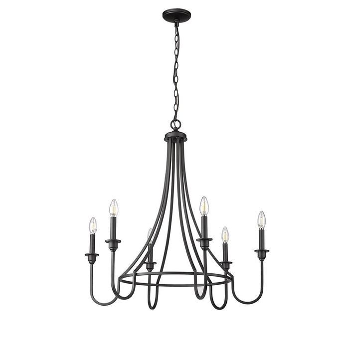 Millennium Lighting Artemis 6Lt 32" Chandelier, Black