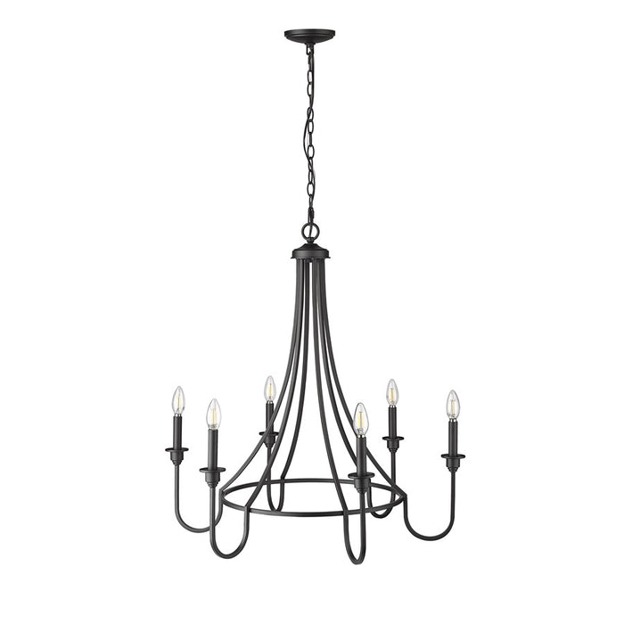 Millennium Lighting Artemis 6Lt 32" Chandelier, Black