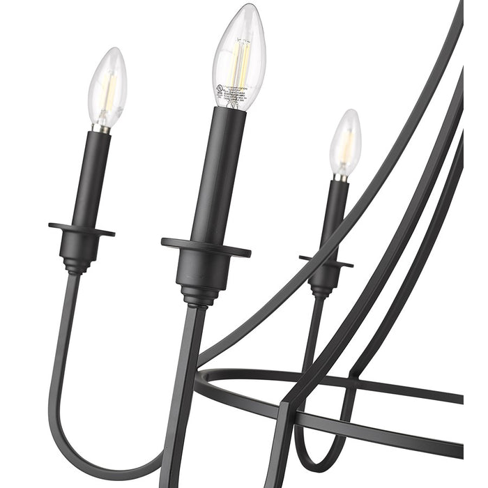 Millennium Lighting Artemis 6Lt 32" Chandelier, Black