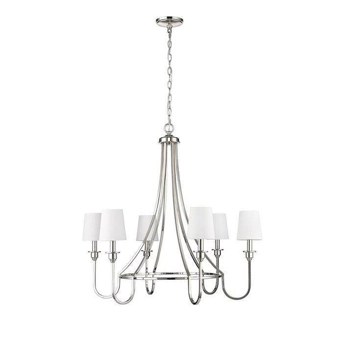 Millennium Lighting Artemis 6 Light 32" Chandelier, Polished Nickel - 12206-PN