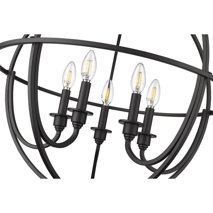 Millennium Lighting Artemis 5Lt 24" Chandelier, Black