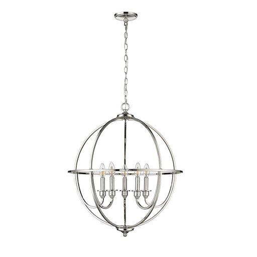 Millennium Lighting Artemis 5 Light 28" Chandelier, Polished Nickel - 12305-PN