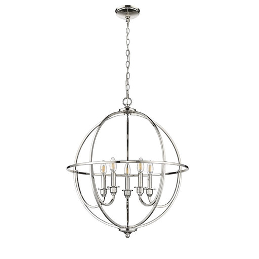 Millennium Lighting Artemis 5 Light 28" Chandelier, Polished Nickel