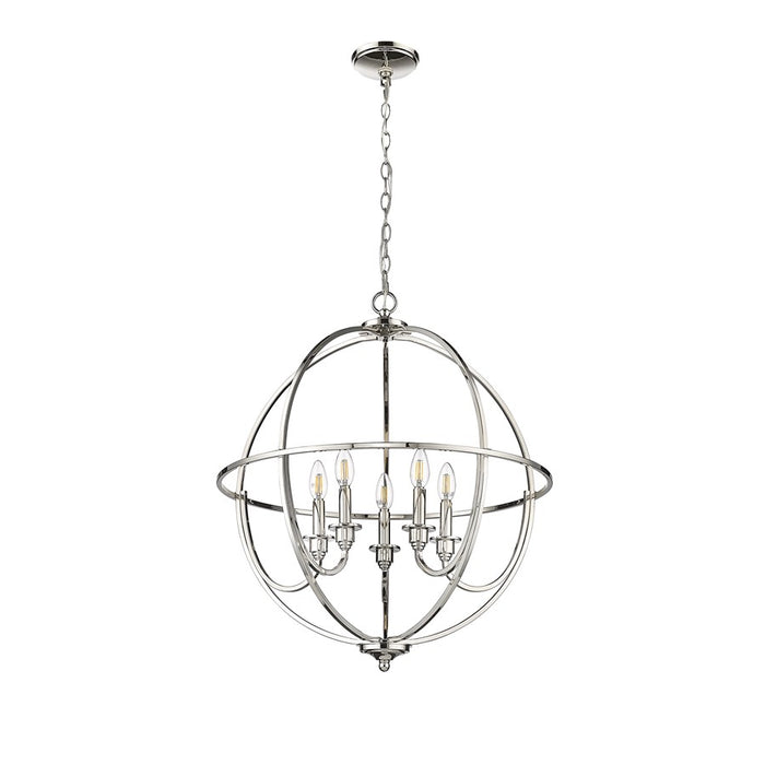 Millennium Lighting Artemis 5 Light 28" Chandelier, Polished Nickel