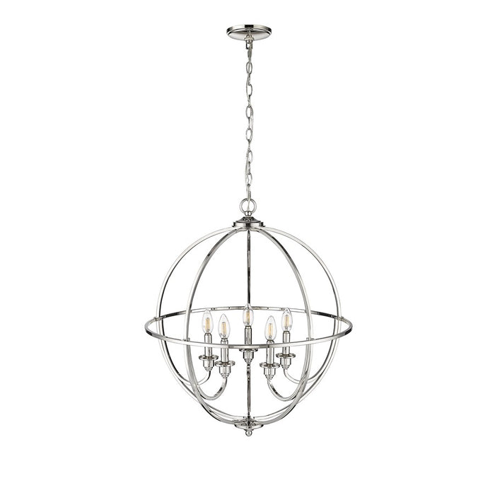 Millennium Lighting Artemis 5 Light 28" Chandelier, Polished Nickel