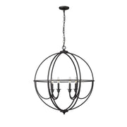 Millennium Lighting Artemis 6Lt 34" Chandelier, Black - 12306-MB