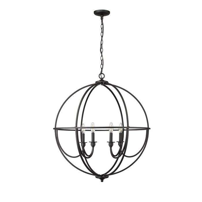 Millennium Lighting Artemis 6Lt 34" Chandelier, Black - 12306-MB