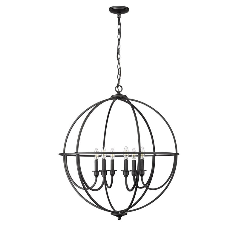 Millennium Lighting Artemis 6Lt 34" Chandelier, Black
