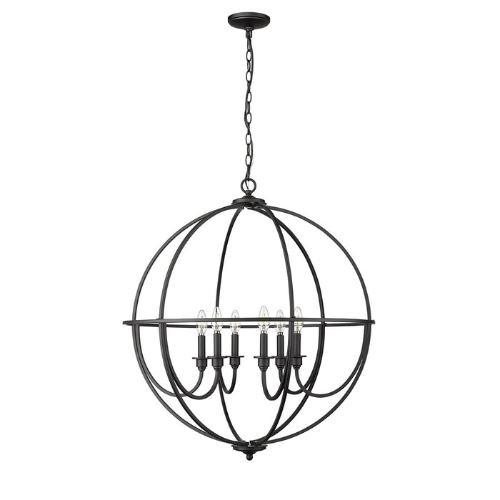 Millennium Lighting Artemis 6Lt 34" Chandelier, Black