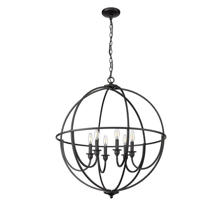 Millennium Lighting Artemis 6Lt 34" Chandelier, Black
