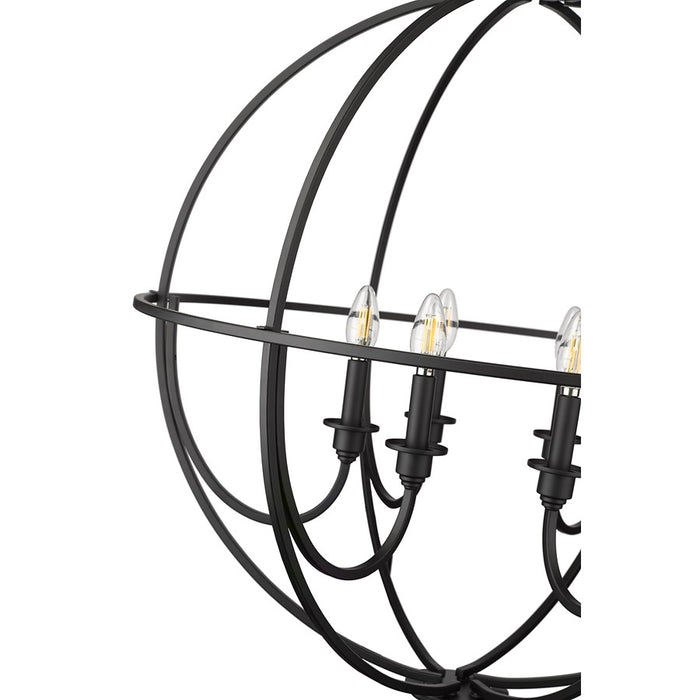 Millennium Lighting Artemis 6Lt 34" Chandelier, Black