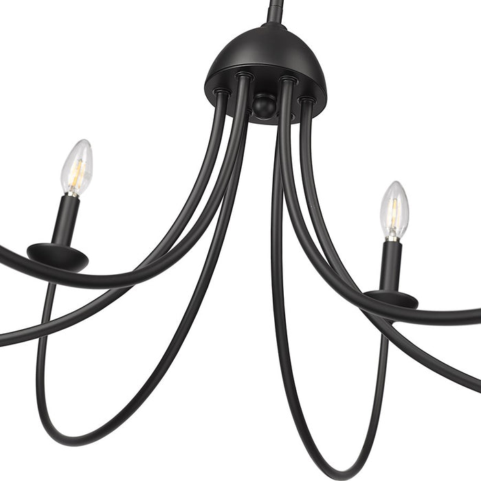 Millennium Lighting Huxley 6 Light Chandelier, Matte Black