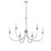 Millennium Lighting Huxley 6Lt Chandelier, Polished Nickel