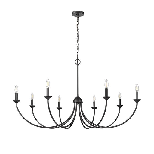 Millennium Lighting Huxley 8 Light Chandelier, Matte Black