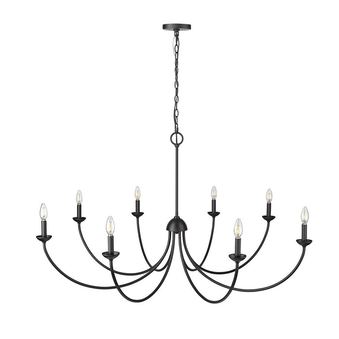 Millennium Lighting Huxley 8 Light Chandelier, Matte Black