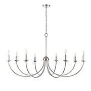 Millennium Lighting Huxley 8Lt Chandelier, Polished Nickel - 12408-PN