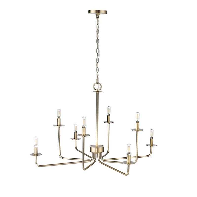 Millennium Lighting Marceline 8Lt Chandelier, Modern Gold