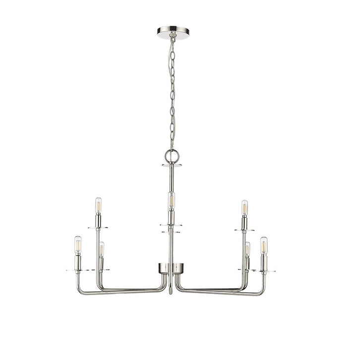 Millennium Lighting Marceline 8Lt Chandelier, Polished Nickel - 12508-PN