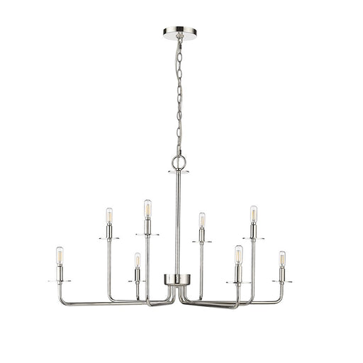 Millennium Lighting Marceline 8Lt Chandelier, Polished Nickel