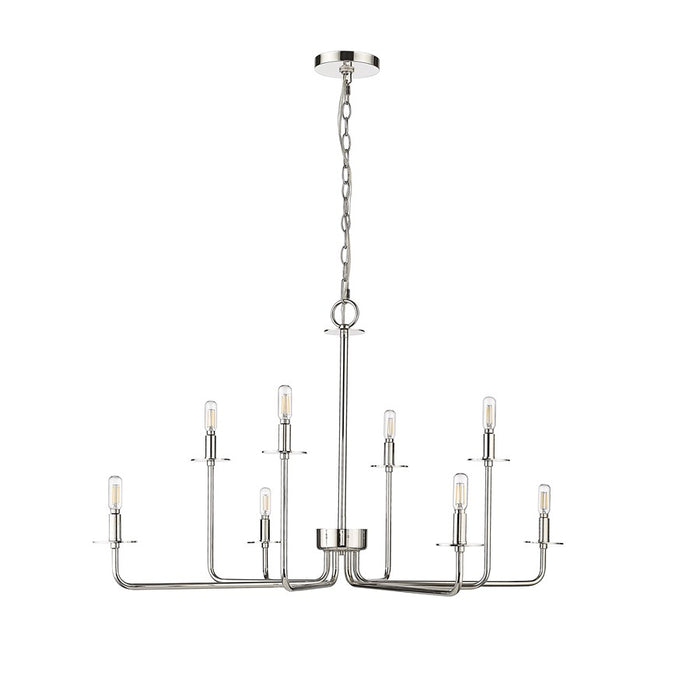 Millennium Lighting Marceline 8Lt Chandelier, Polished Nickel