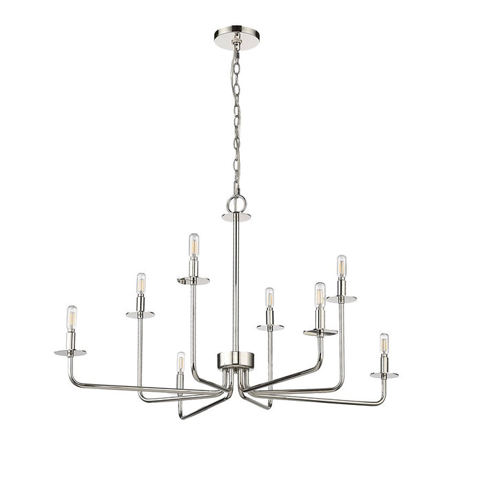 Millennium Lighting Marceline 8Lt Chandelier, Polished Nickel