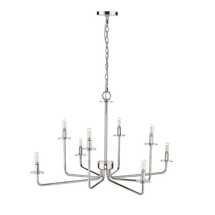 Millennium Lighting Marceline 8Lt Chandelier, Polished Nickel