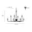 Millennium Lighting Marceline 8Lt Chandelier, Polished Nickel